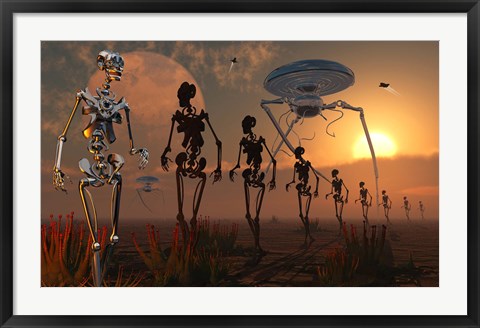 Framed Robotic Army Print