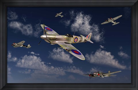 Framed Royal Air Force Supermarine Spitfire Print