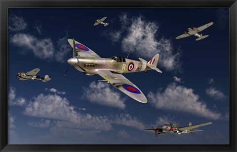 Framed Royal Air Force Supermarine Spitfire Print