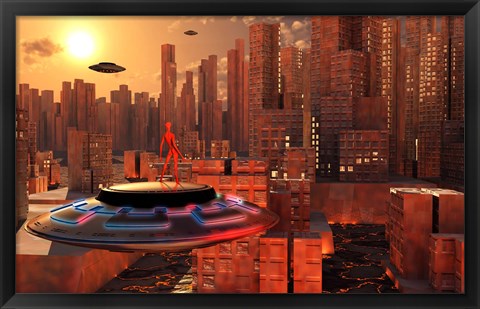 Framed Alien Race Migrating Print