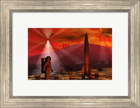 Framed Alien Red Planet Print