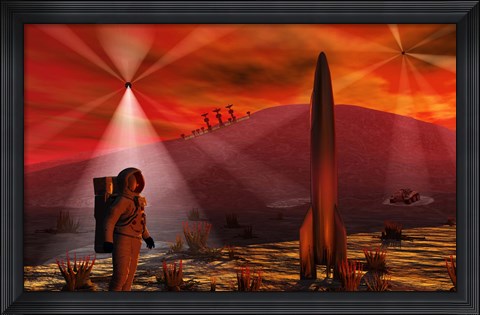 Framed Alien Red Planet Print