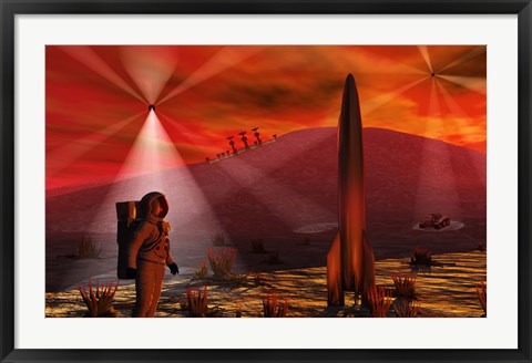 Framed Alien Red Planet Print