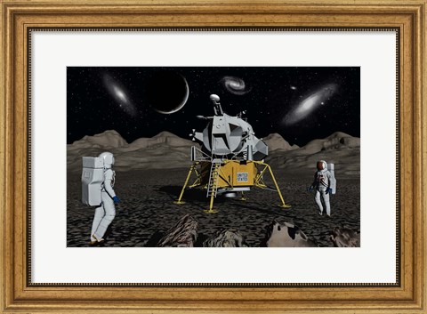 Framed American Apollo Astronauts Print