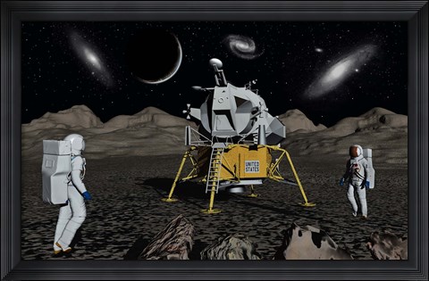 Framed American Apollo Astronauts Print
