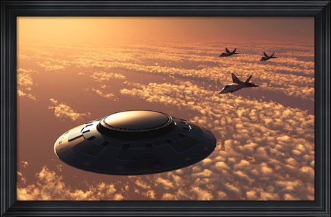 Framed American F-22 Raptor Aircraft Print