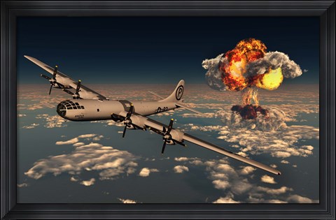 Framed B-29 Superfortress Print