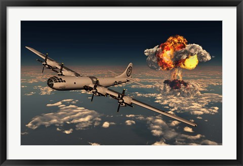 Framed B-29 Superfortress Print