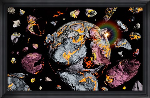 Framed Creation of a New Planet Print