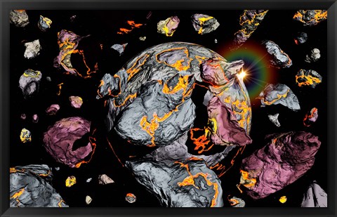 Framed Creation of a New Planet Print