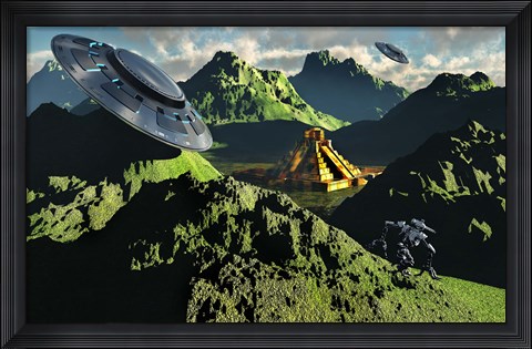 Framed Golden City of El Dorado Print