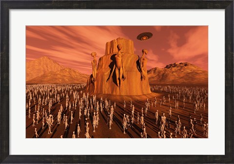 Framed Martians Gathering Print
