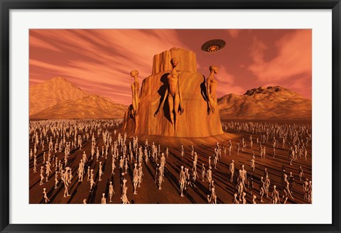 Framed Martians Gathering Print