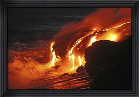Framed Kilauea Lava Flow Print