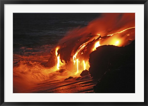 Framed Kilauea Lava Flow Print