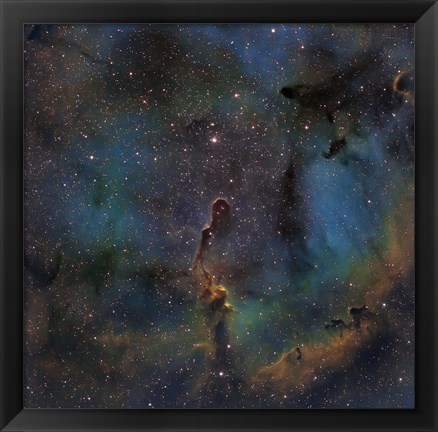 Framed IC 1396, the Elephant Trunk Nebula Print