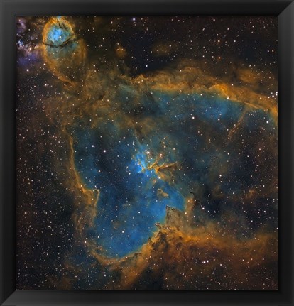 Framed IC 1805, the Heart Nebula Print