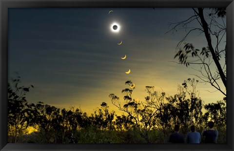 Framed Solar Eclipse Composite Print