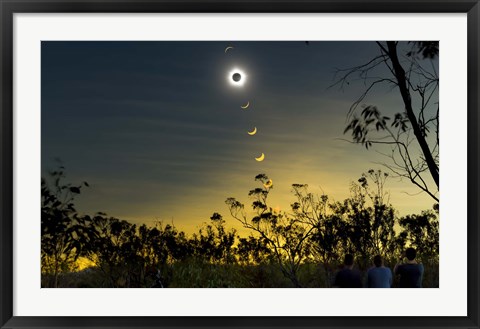 Framed Solar Eclipse Composite Print