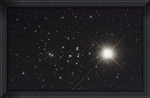 Framed Saturn in the Beehive Star Cluster Print