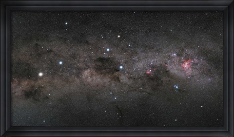 Framed Southern Cross Pointers in the Milky Way Print
