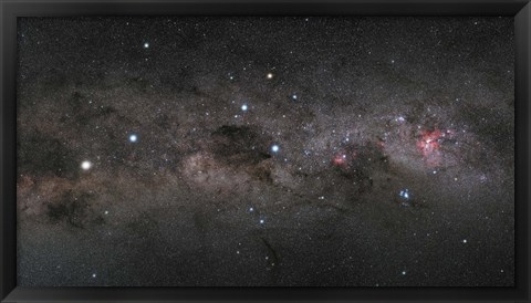 Framed Southern Cross Pointers in the Milky Way Print