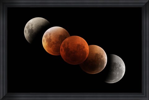 Framed Composite of Lunar Eclipse Print