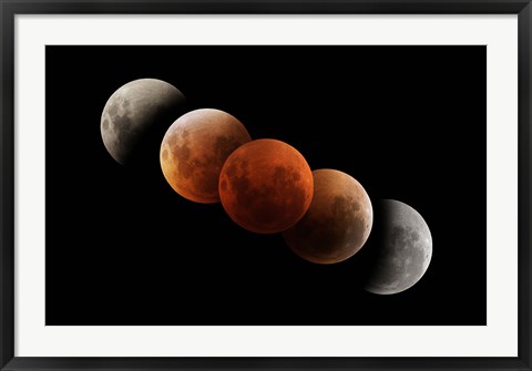 Framed Composite of Lunar Eclipse Print