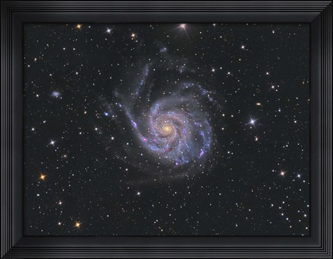 Framed Messier 101, Pinwheel Galaxy Print