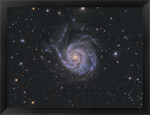 Framed Messier 101, Pinwheel Galaxy Print