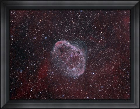 Framed NGC 6888, the Crescent Nebula Print