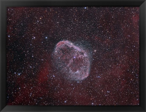 Framed NGC 6888, the Crescent Nebula Print