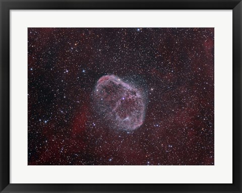 Framed NGC 6888, the Crescent Nebula Print