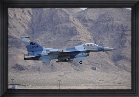 Framed F-16C Falcon Print