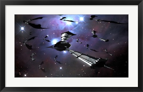 Framed Xeelee Nightfighters Print