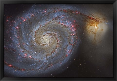 Framed Whirlpool Galaxy Print