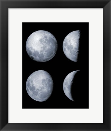Framed Four Phases of the Moon Print