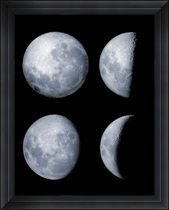 Framed Four Phases of the Moon Print