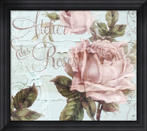 Framed Atelier De Roses Print