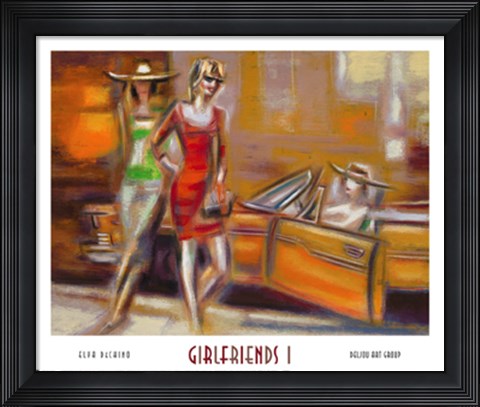 Framed Girlfriends I Print