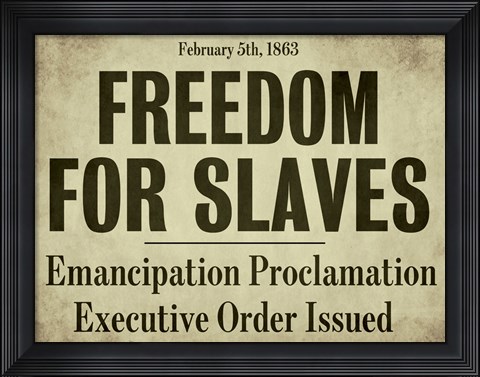 Framed Emancipation Print