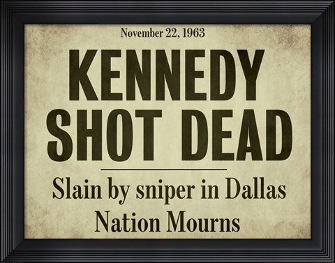 Framed JFK Print