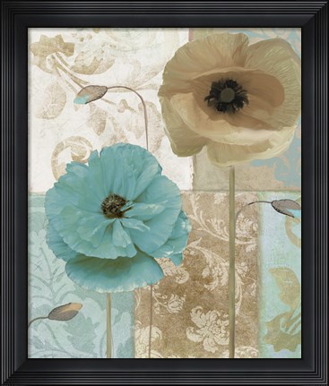 Framed Beach Poppies I Print