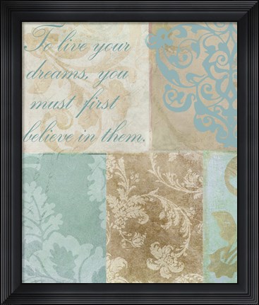 Framed Live Your Dreams Print