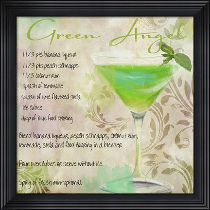 Framed Cocktail Quartet II Print