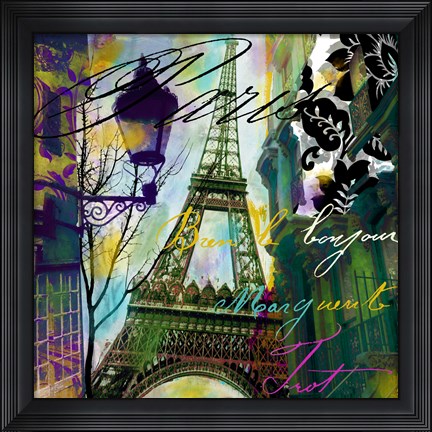 Framed To Paris With Love I Print