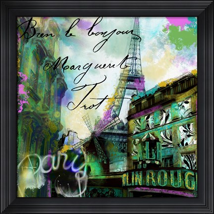 Framed To Paris With Love II Print