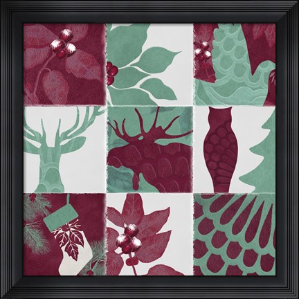 Framed Woodland Winter V Print