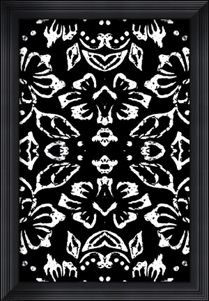 Framed Black &amp; White Pattern Print