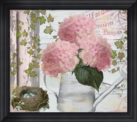 Framed Chalet d ete Hydrangea Print